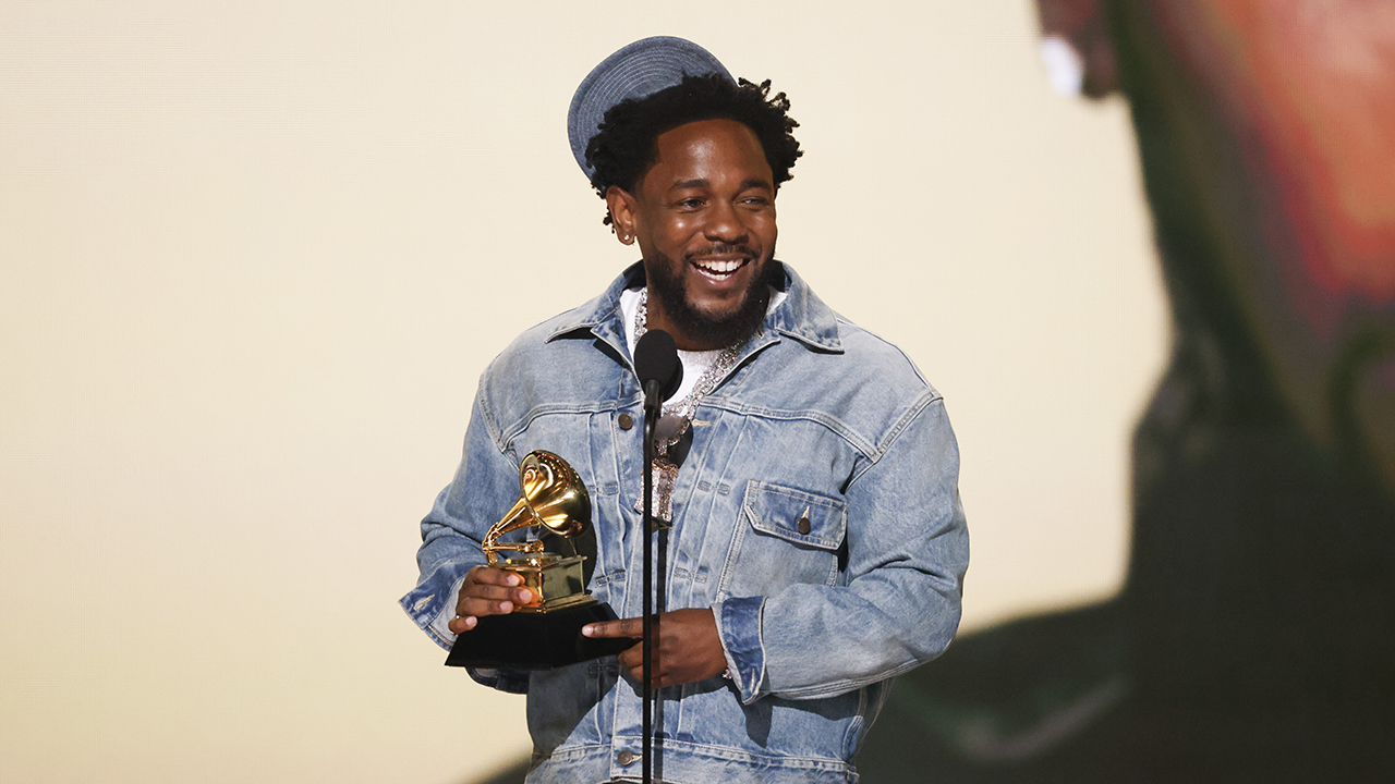 LOS ANGELES - FEBRUARY 2: Kendrick Lamar wins the award for Record of the Year at The 67th Annual Grammy Awards, airing live from Crypto.com Arena in Los Angeles, California, Sunday, Feb. 2 (8:00-11:30 PM, live ET/5:00-8:30 PM, live PT) on the CBS Television Network, and streaming live and on demand on Paramount+.*