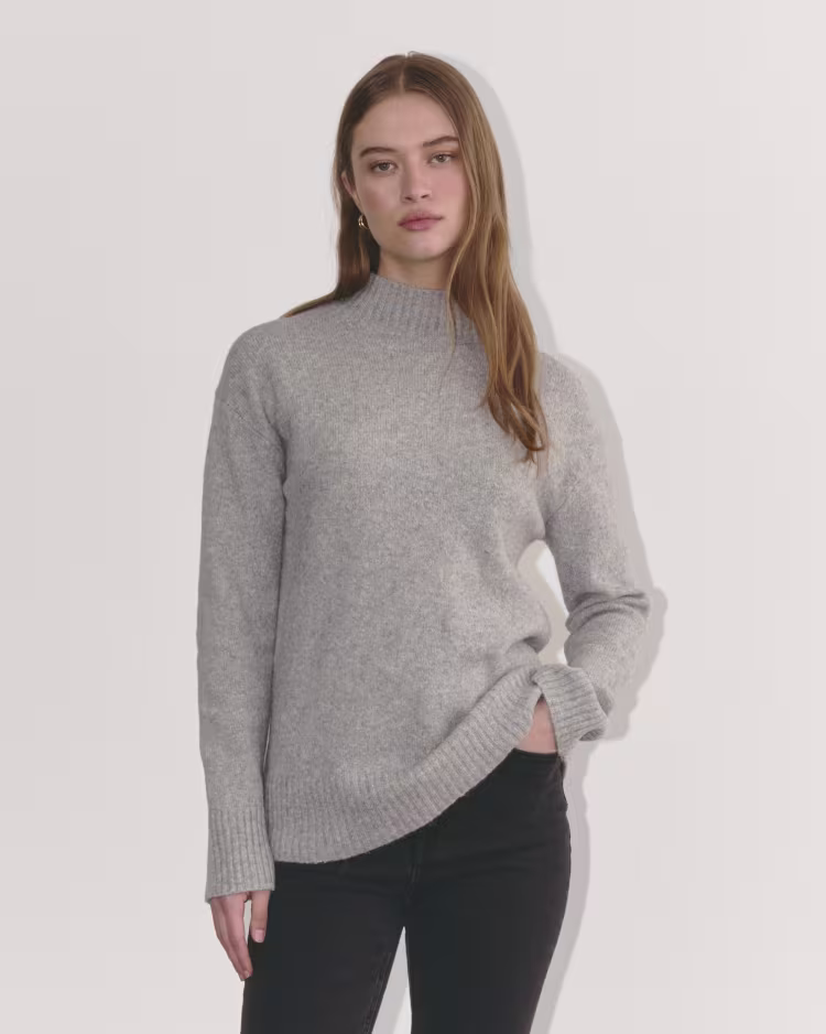 The Mockneck Sweater in Plush Cotton