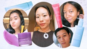 Four StyleCaster editors wearing Laneige products