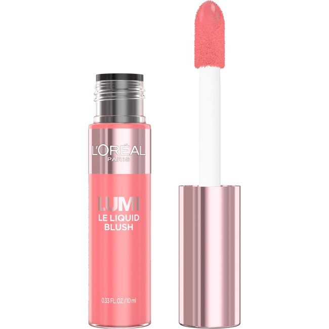 L’Oréal Paris True Match Lumi Le Liquid Blush in a clear tube.
