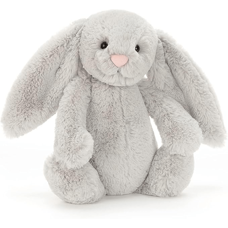 Jellycat Bashful Grey Bunny Stuffed Animal, Medium 12 inches