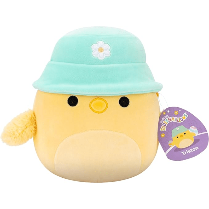 Squishmallows Original 8in Triston The Yellow Chick with Bucket Hat