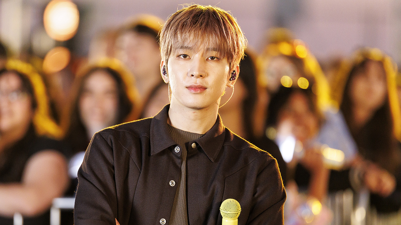 In this image released on December 12, 2024, Wonwoo from Seventeen performs at the 2024 Billboard Music Awards.