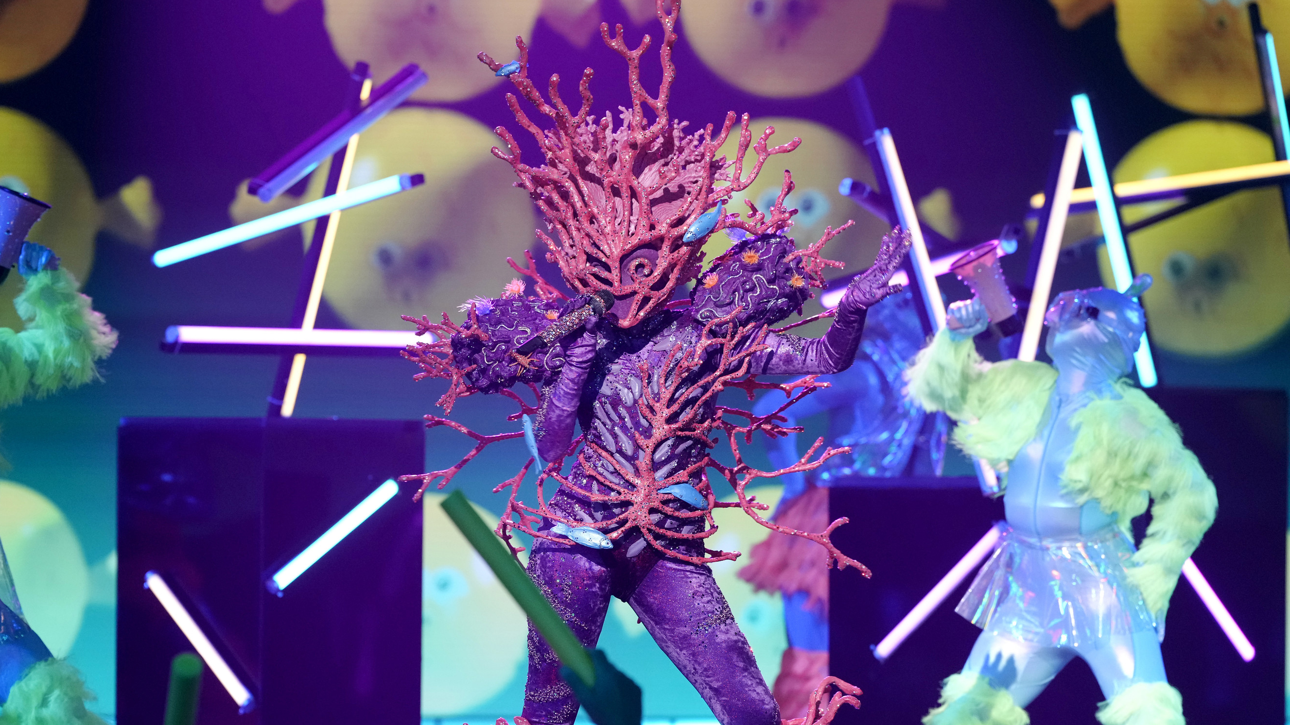 THE MASKED SINGER: Coral in the THE MASKED SINGER episode “Merging of the Masks” airing Wednesday, April 16 (8:00-9:02 PM ET/PT
