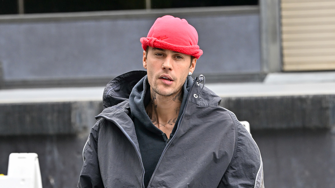 LOS ANGELES, CA - APRIL 15: Justin Bieber is seen on April 15, 2025 in Los Angeles, California.