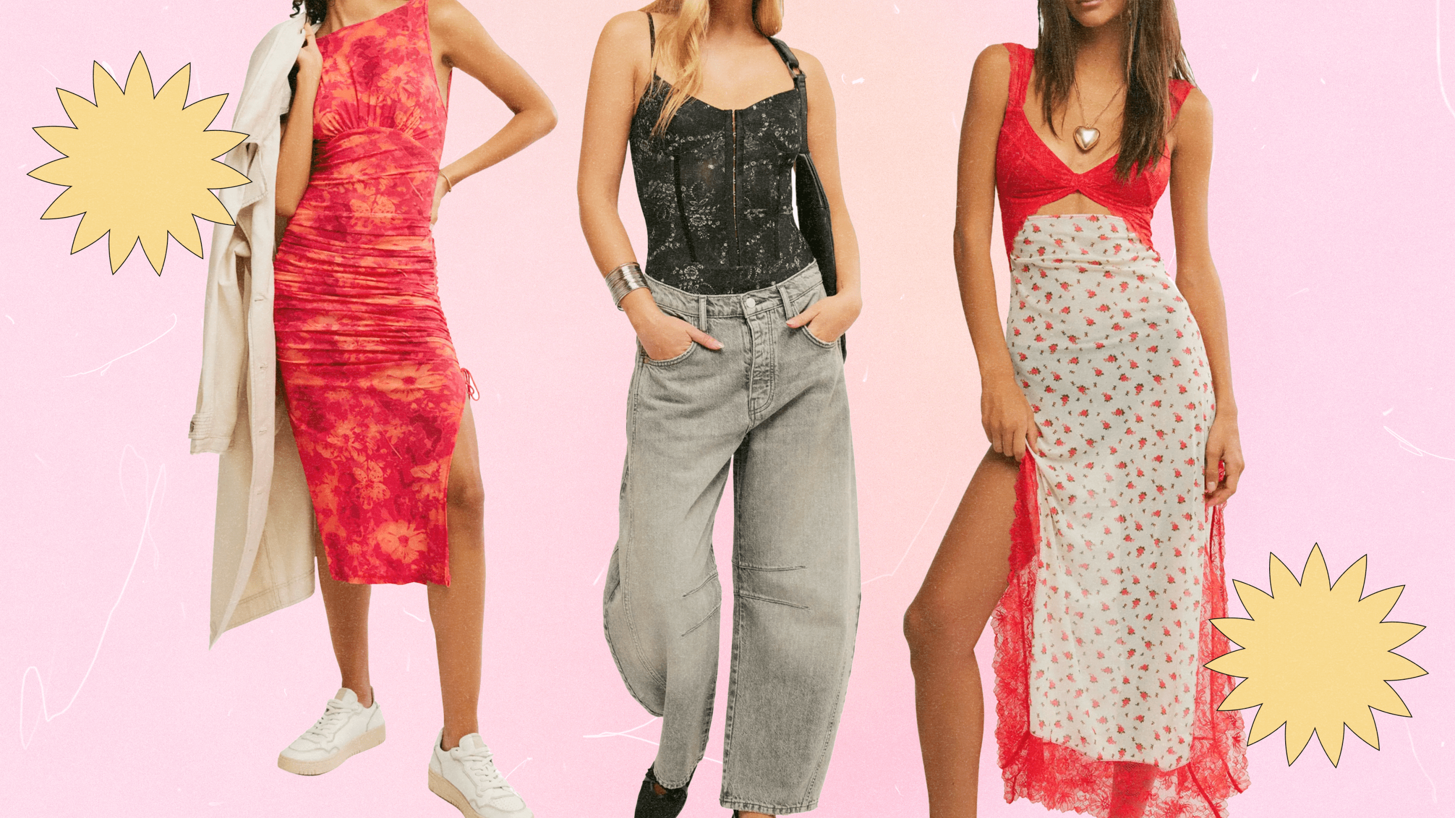 Models wearing Free People.