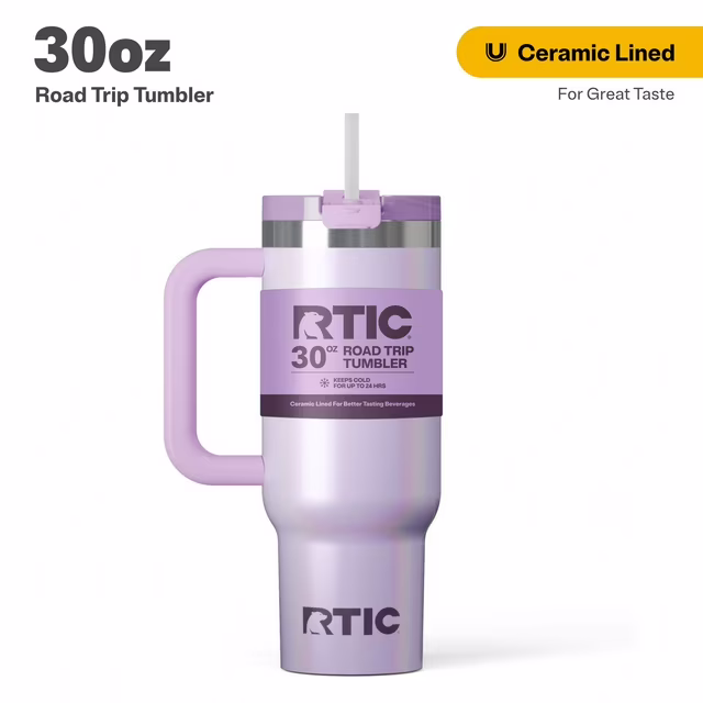 RTIC 30 oz Ceramic Lined Road Trip Tumbler