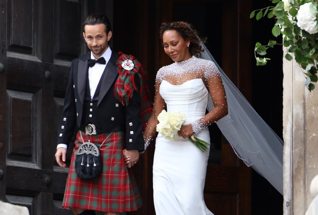 Spice Girl Melanie Brown, Mel B, and her husband hairdresser Rory McPhee as they leave St Paul's Cathedral, London, following their wedding. Picture date: Saturday July 5, 2025.