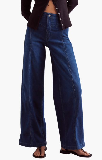 Free People Libre Front Yoke Wide Leg Jeans