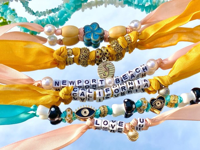 Life on Ocean Ribbon Beaded Bracelet