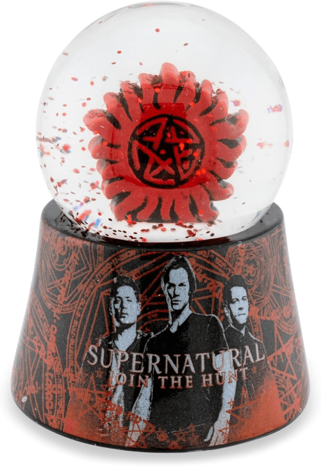 Supernatural Join The Hunt Anti-Possession Symbol Light-Up Mini Adult Snow Globe with Glitter Display