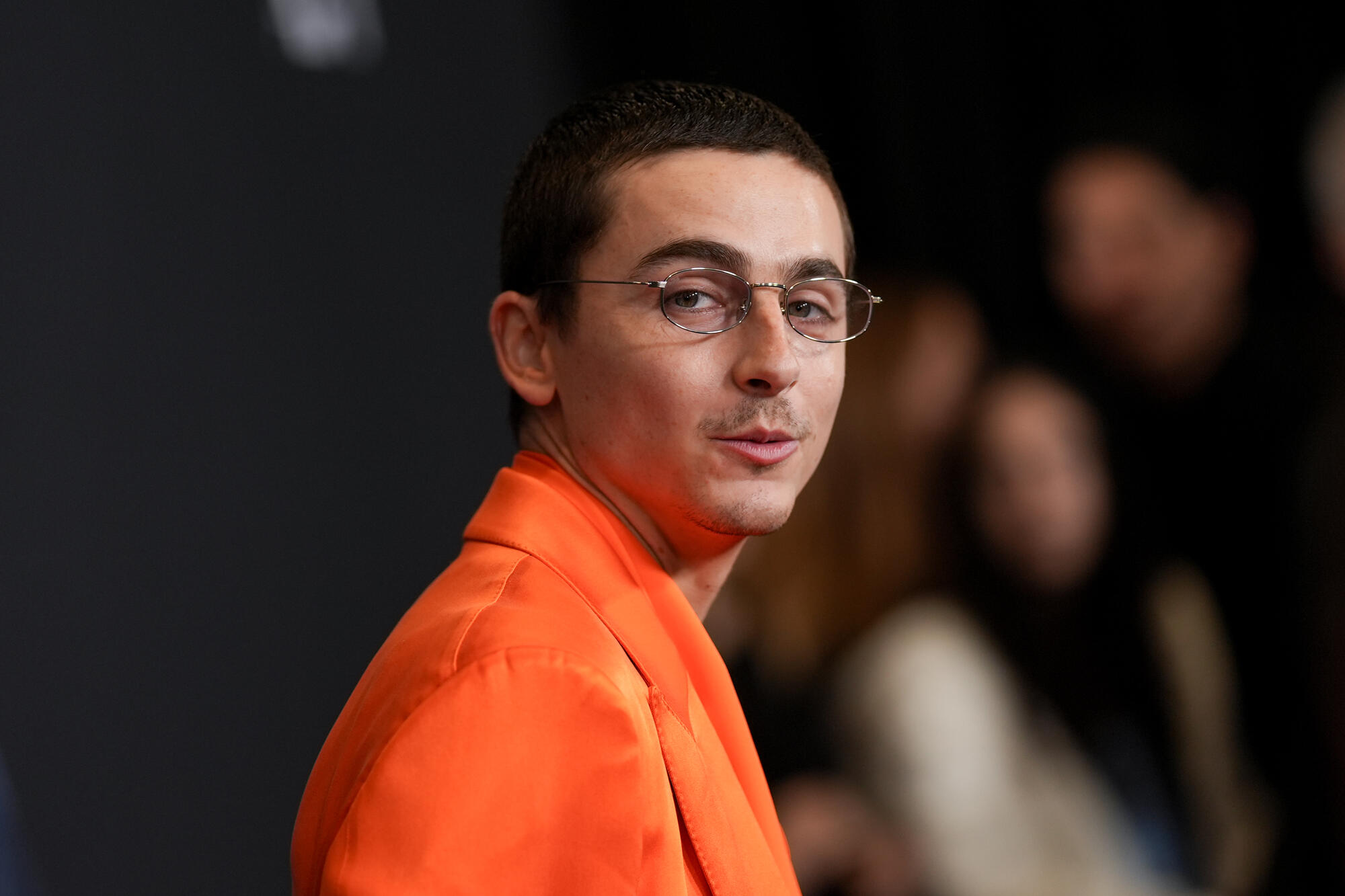 Timothée Chalamet at A24's "Marty Supreme" New York Premiere on December 16, 2025 in New York, New York.