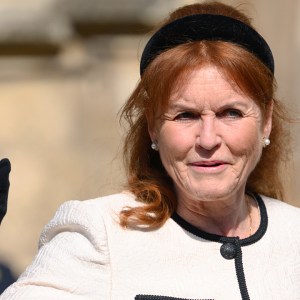 WINDSOR, ENGLAND - APRIL 20: Sarah Ferguson, Duchess of York attends the Easter Sunday Mattins Service at St George's Chapel on April 20, 2025 in Windsor, England.