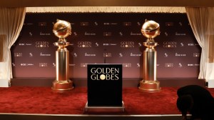 A view of the stage before the nominations announcement and media preview for the 83rd Annual Golden Globes at The Beverly Hilton on December 08, 2025 in Beverly Hills, California.
