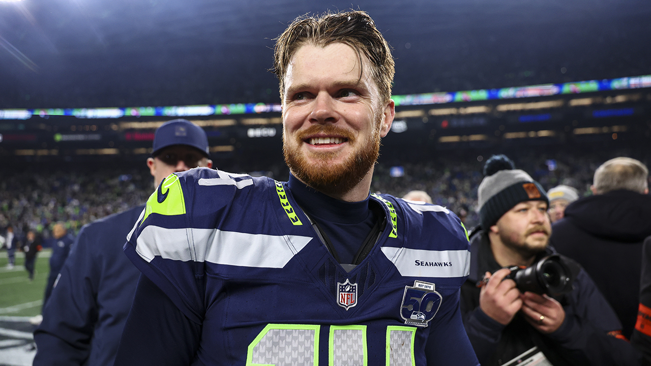 SEATTLE, WASHINGTON - JANUARY 25: Sam Darnold #14 of the Seattle Seahawks walks on the field after the NFC Championship NFL football game against the Los Angeles Rams, Sunday, Jan. 25, 2026, in Seattle. The Seattle Seahawks won 31-27 against the Los Angeles Rams.